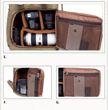 Cargar imagen en el visor de la galería, Mochila cámara fotográfica Nikon Canon/DSLR | Resistente al agua
