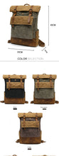 Cargar imagen en el visor de la galería, RÒTERDAM - Mochila de lona y cuero estilo casual impermeable - 4 colores
