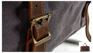 DAMASCO | Maleta de viaje militar de cuero y lona | 4 colores