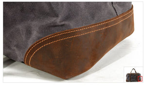 DAMASCO | Maleta de viaje militar de cuero y lona | 4 colores