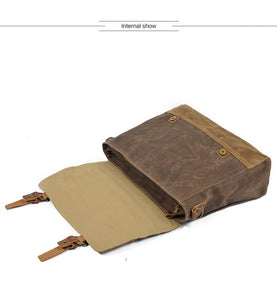 PARIS | Grand sac pour ordinateur portable en cuir et toile | 5 couleurs