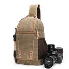 Cargar imagen en el visor de la galería, Picasso - Bolso de hombro cruzado de lona y cuero para cámara de fotos SLR - 3 colores
