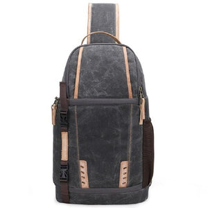 Picasso - Bolso de hombro cruzado de lona y cuero para cámara de fotos SLR - 3 colores