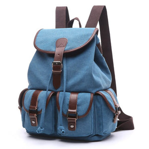 Strasbourg - Sac à dos scolaire en toile imperméable pour ordinateur portable - 5 couleurs
