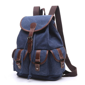 Strasbourg - Sac à dos scolaire en toile imperméable pour ordinateur portable - 5 couleurs