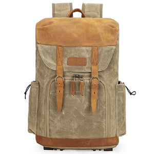 Sac à dos professionnel en cuir pour caméra photo et vidéo | Style décontracté