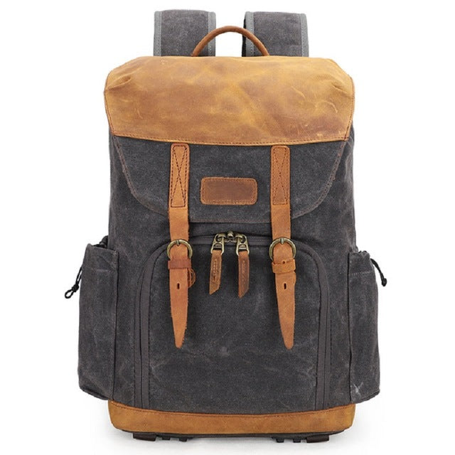 Sac à dos professionnel en cuir pour caméra photo et vidéo | Style décontracté