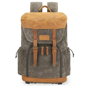 Sac à dos professionnel en cuir pour caméra photo et vidéo | Style décontracté