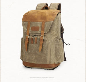 Sac à dos professionnel en cuir pour caméra photo et vidéo | Style décontracté