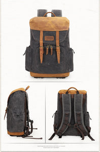 Sac à dos professionnel en cuir pour caméra photo et vidéo | Style décontracté