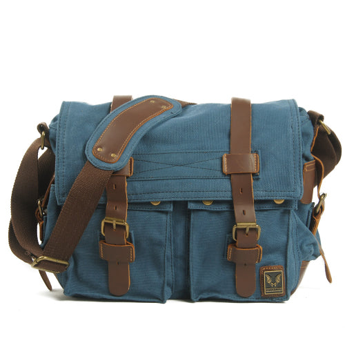 LUKE | bandolera de cuero y lona vintage | 6 colores