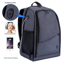 Cargar imagen en el visor de la galería, URBAN COLLECTION - MARSEILLE - Mochila para cámara digital con cargador exterior Nikon, Canon, Lens
