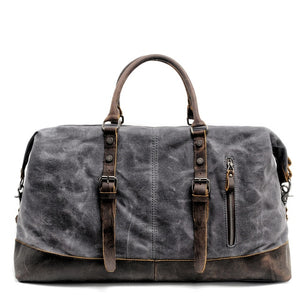 COLOMBUS | Valise de voyage en cuir et toile | 4 odeurs