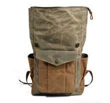 Charger l&#39;image dans la galerie, NOMAD | Sac à dos de voyage en cuir et toile cirée | 4 coloris
