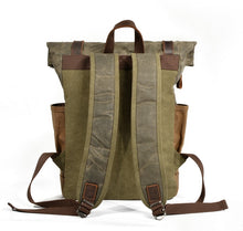 Charger l&#39;image dans la galerie, NOMAD | Sac à dos de voyage en cuir et toile cirée | 4 coloris
