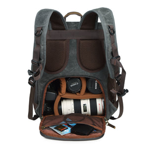 Mochila cámara fotográfica | Cuero resistente al agua