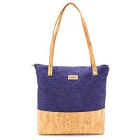 LAMYA | Bolso de corcho natural y tela hecho a mano