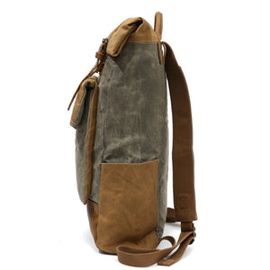 RÒTERDAM - Mochila de lona y cuero estilo casual impermeable - 4 colores