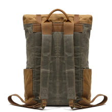 Cargar imagen en el visor de la galería, RÒTERDAM - Mochila de lona y cuero estilo casual impermeable - 4 colores
