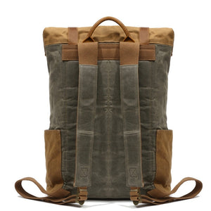 RÒTERDAM - Mochila de lona y cuero estilo casual impermeable - 4 colores