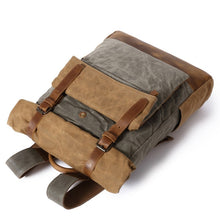 Cargar imagen en el visor de la galería, RÒTERDAM - Mochila de lona y cuero estilo casual impermeable - 4 colores
