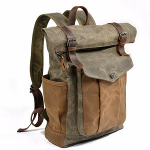 NOMAD | Sac à dos de voyage en cuir et toile cirée | 4 coloris