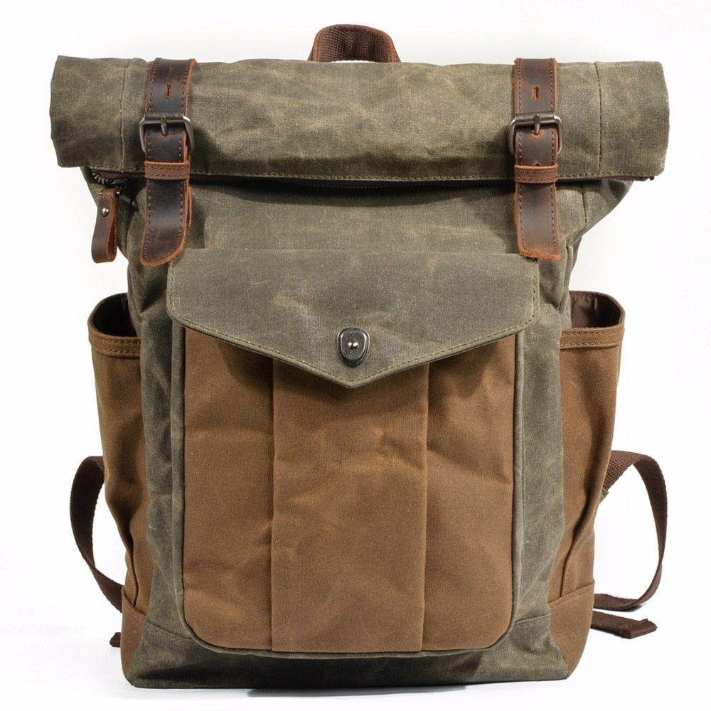 Sac a dos clearance cuir et toile