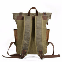 Charger l&#39;image dans la galerie, NOMAD | Sac à dos de voyage en cuir et toile cirée | 4 coloris
