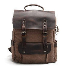 Cargar imagen en el visor de la galería, MESSENGER | Mochila para diario de cuero y lona | 5 colores
