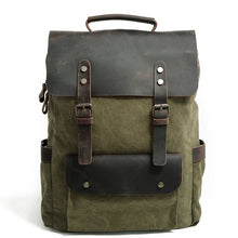 Cargar imagen en el visor de la galería, MESSENGER | Mochila para diario de cuero y lona | 5 colores
