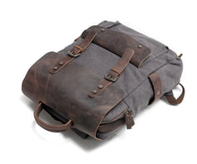 Cargar imagen en el visor de la galería, MESSENGER | Mochila para diario de cuero y lona | 5 colores
