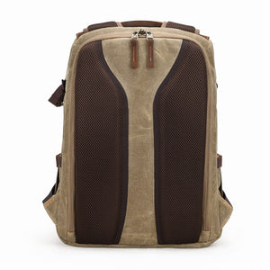 Mochila para cámara de fotos digital | Cuero y lona