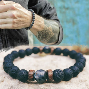 Moon - Pulsera piedra volcánica