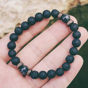 Moon - Pulsera piedra volcánica