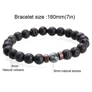 Moon - Pulsera piedra volcánica