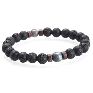 Moon - Pulsera piedra volcánica