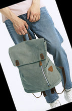 Charger l&#39;image dans la galerie, ANVERS - Sac à dos pour ordinateur portable en toile et cuir moderne - 6 couleurs

