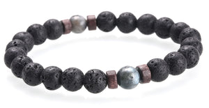 Moon - Pulsera piedra volcánica
