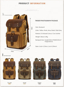 LYONS - Mochila vintage para cámara de fotos - 4 colores