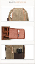 Cargar imagen en el visor de la galería, Picasso - Bolso de hombro cruzado de lona y cuero para cámara de fotos SLR - 3 colores
