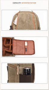 Picasso - Bolso de hombro cruzado de lona y cuero para cámara de fotos SLR - 3 colores