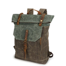 Cargar imagen en el visor de la galería, ARMY | Mochila militar lona y cuero | 3 colores
