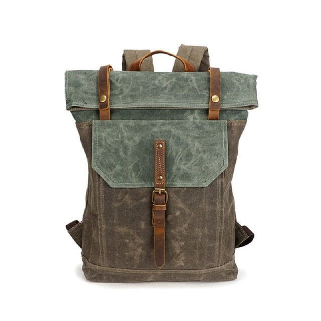 ARMY | Mochila militar lona y cuero | 3 colores