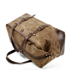 DAMASCO | Maleta de viaje militar de cuero y lona | 4 colores