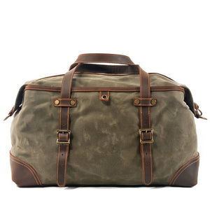DAMASCO | Maleta de viaje militar de cuero y lona | 4 colores