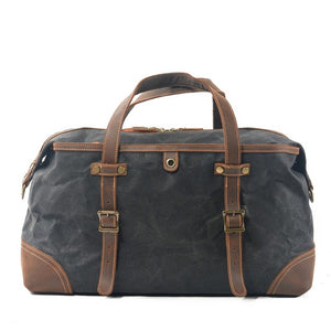 DAMASCO | Maleta de viaje militar de cuero y lona | 4 colores